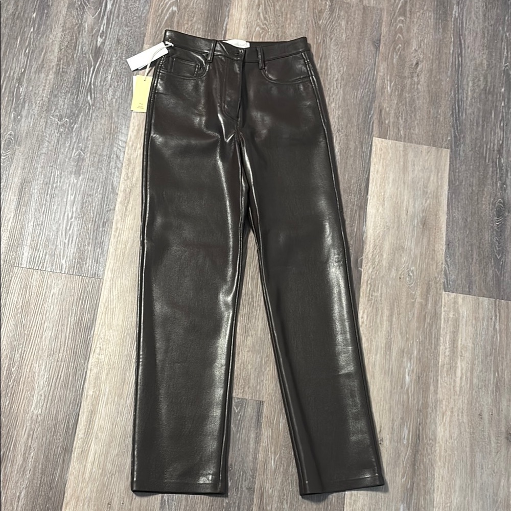 Wilfred Rich Mocha Faux Leather Pants